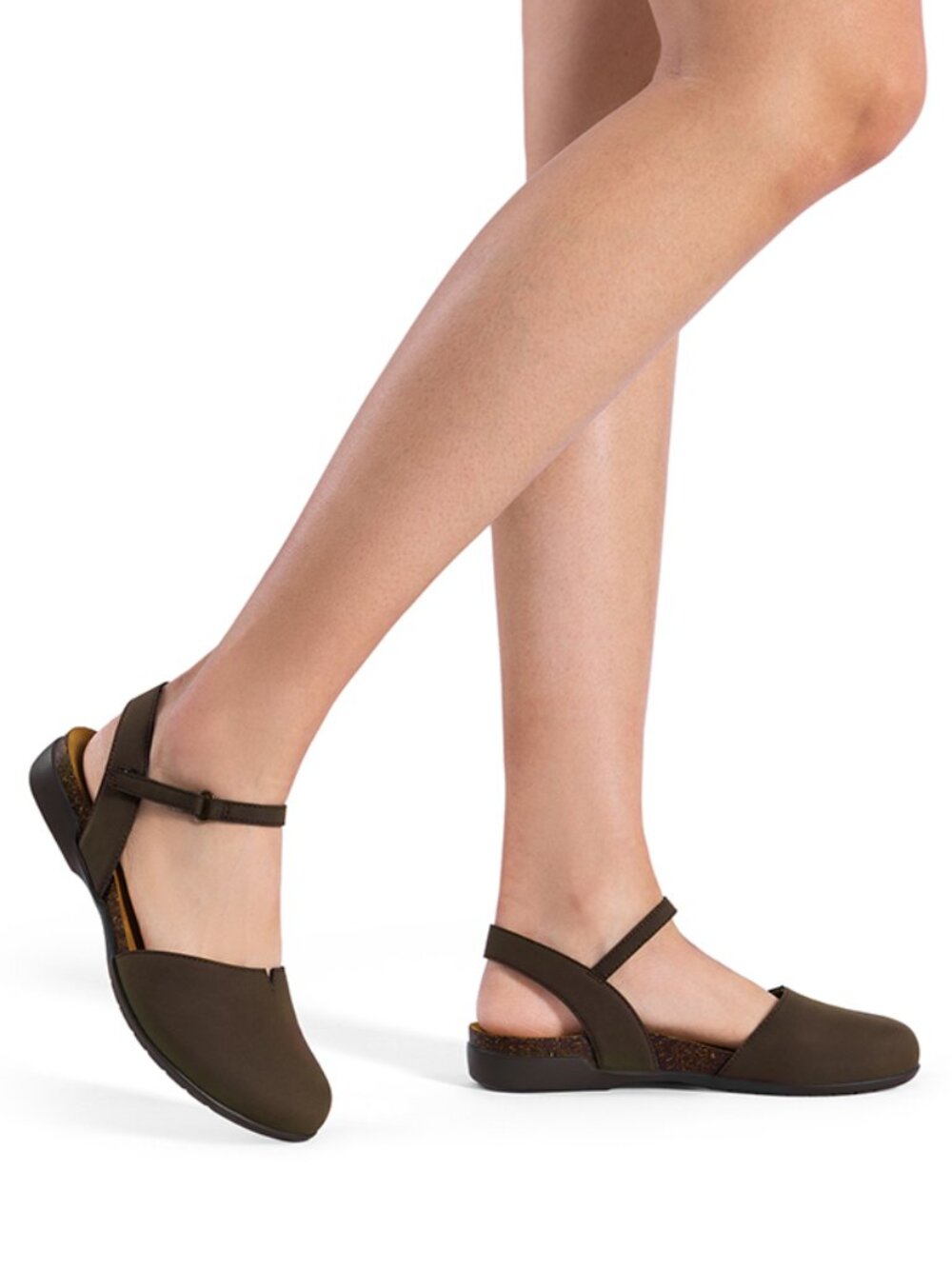 Dream Pairs Dark Brown Closed Toe Arch Support Sandals/NIB/6 - Picture 7 of 15